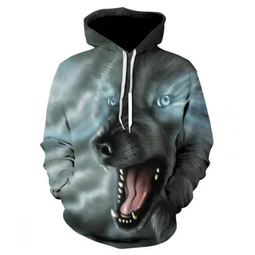 Wolf Animal 3D Printed Hooded Hoodie