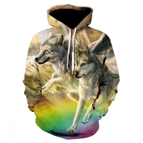 Wolf Animal 3D Printed Hooded Hoodie