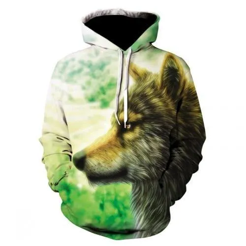 Wolf Animal 3D Printed Hooded Hoodie