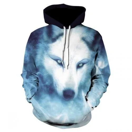 Wolf Animal 3D Printed Hooded Hoodie