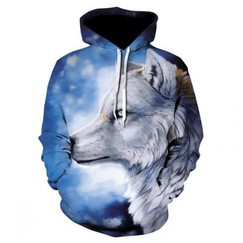 Wolf Animal 3D Printed Hooded Hoodie