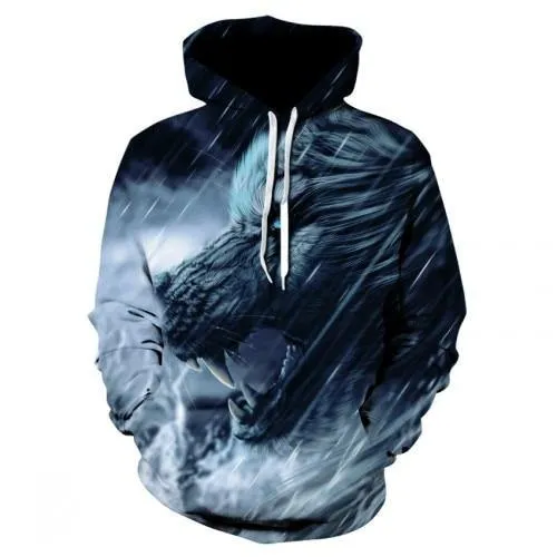 Wolf Animal 3D Printed Hooded Hoodie