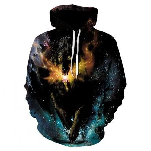 Wolf Animal 3D Printed Hooded Hoodie