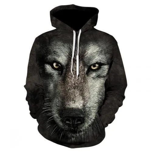 Wolf Animal 3D Printed Hooded Hoodie