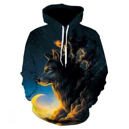 Wolf Animal 3D Printed Hooded Hoodie