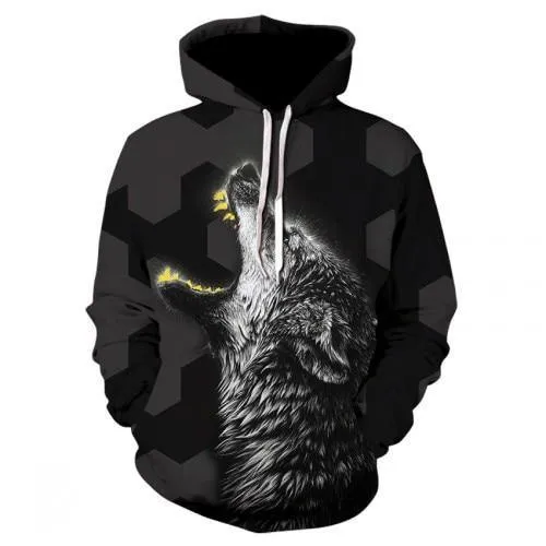 Wolf Animal 3D Printed Hooded Hoodie