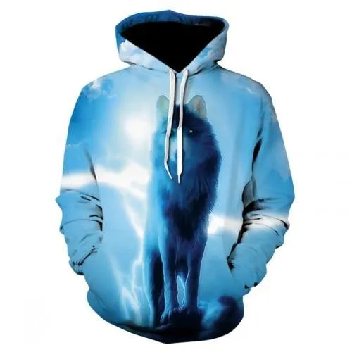 Wolf Animal 3D Printed Hooded Hoodie