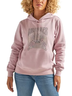 Wrangler Womens Light Purple Logo Hoodie