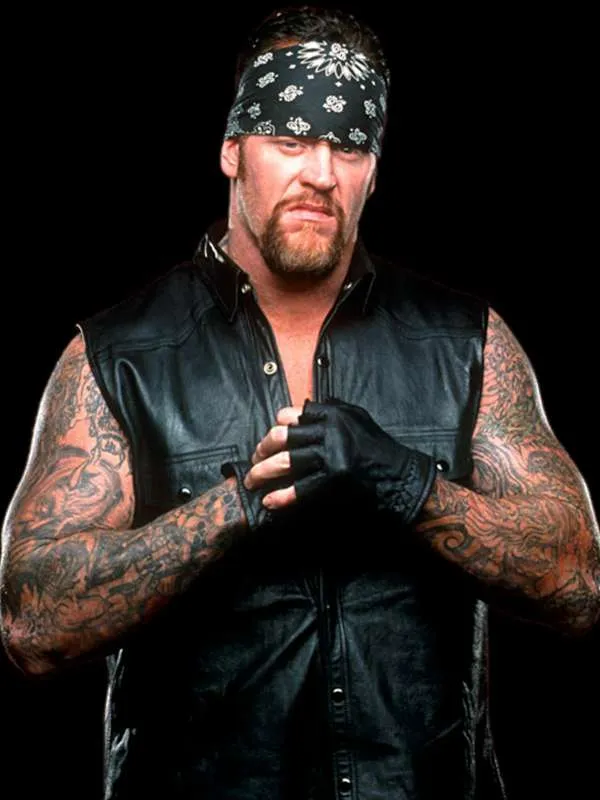 WWE Undertaker Black Leather Vest - New American Jackets